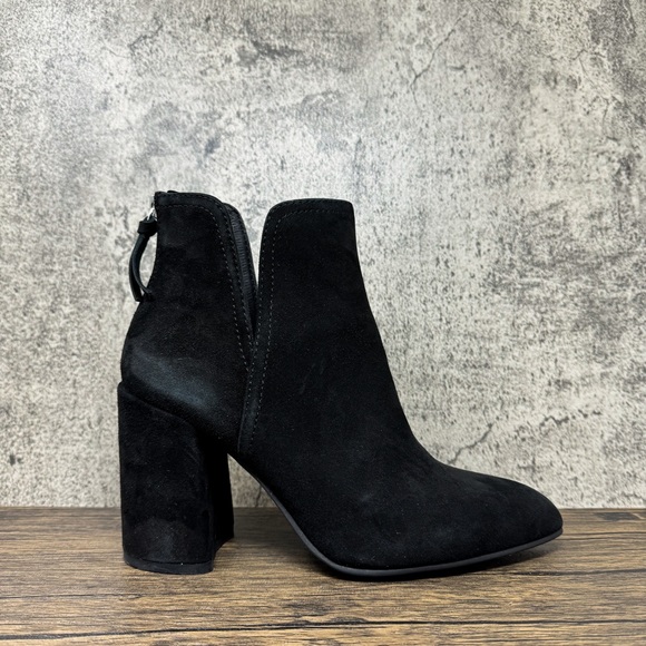 Steve Madden black suede Thrived ankle boots, black leather, size 8.5 - Picture 7 of 9